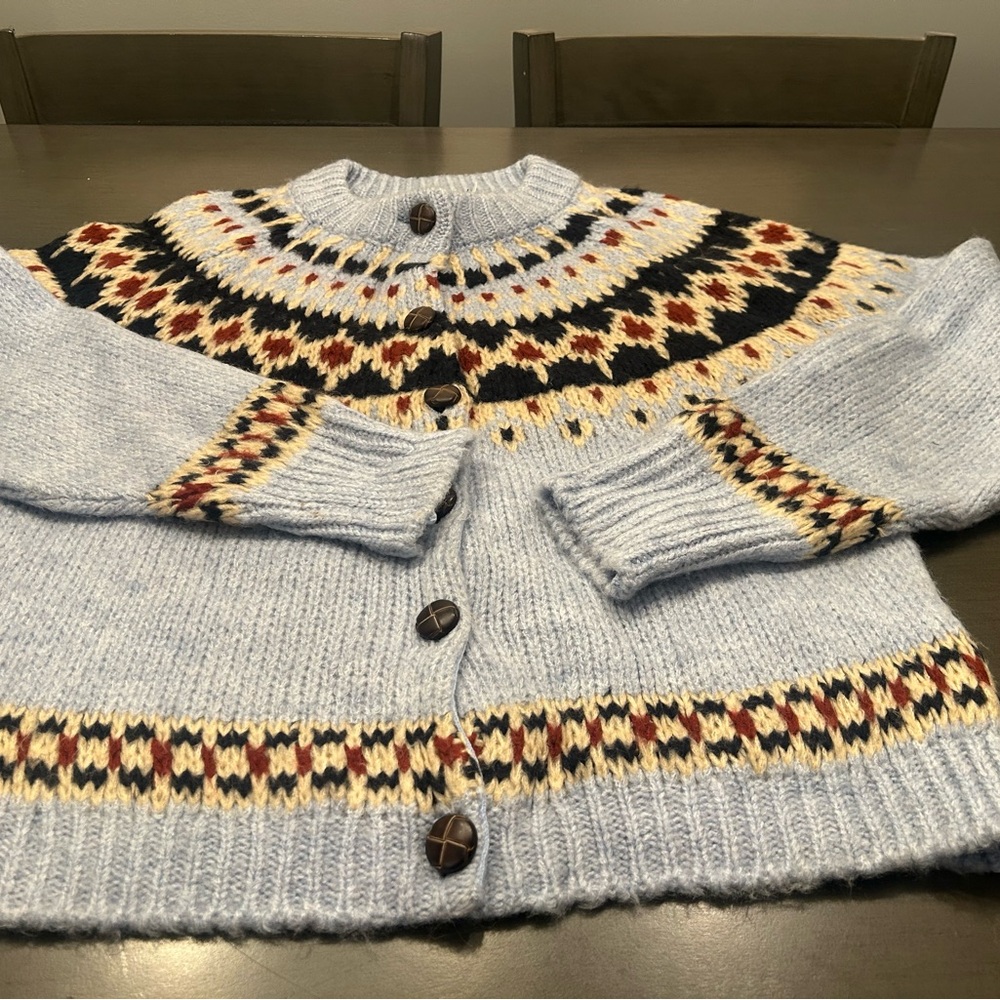 BDG Light Blue Patterned Cardigan